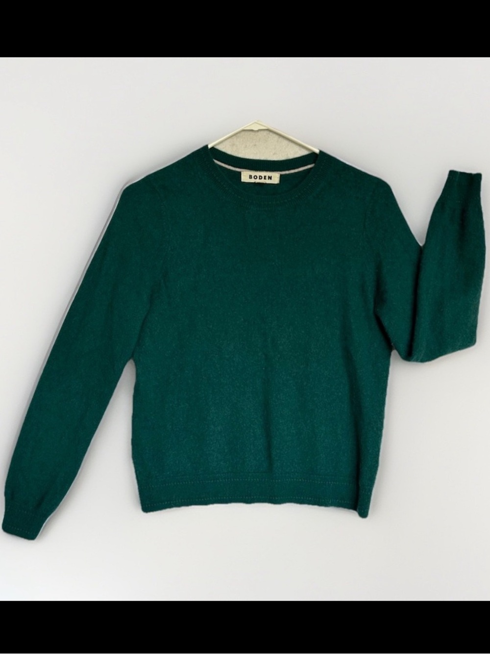 Boden Teal 100% Cashmere Crewneck Sweater Size Medium Runs Small EUC - Picture 2 of 7